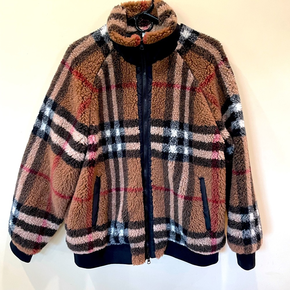 Burberry Wool Cashmere Sherpa Jacket